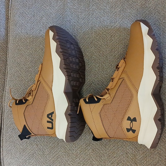 New Under Armour GS Stellar G2 6" Tan Brown Boots, Size 6 Youth - Picture 6 of 10